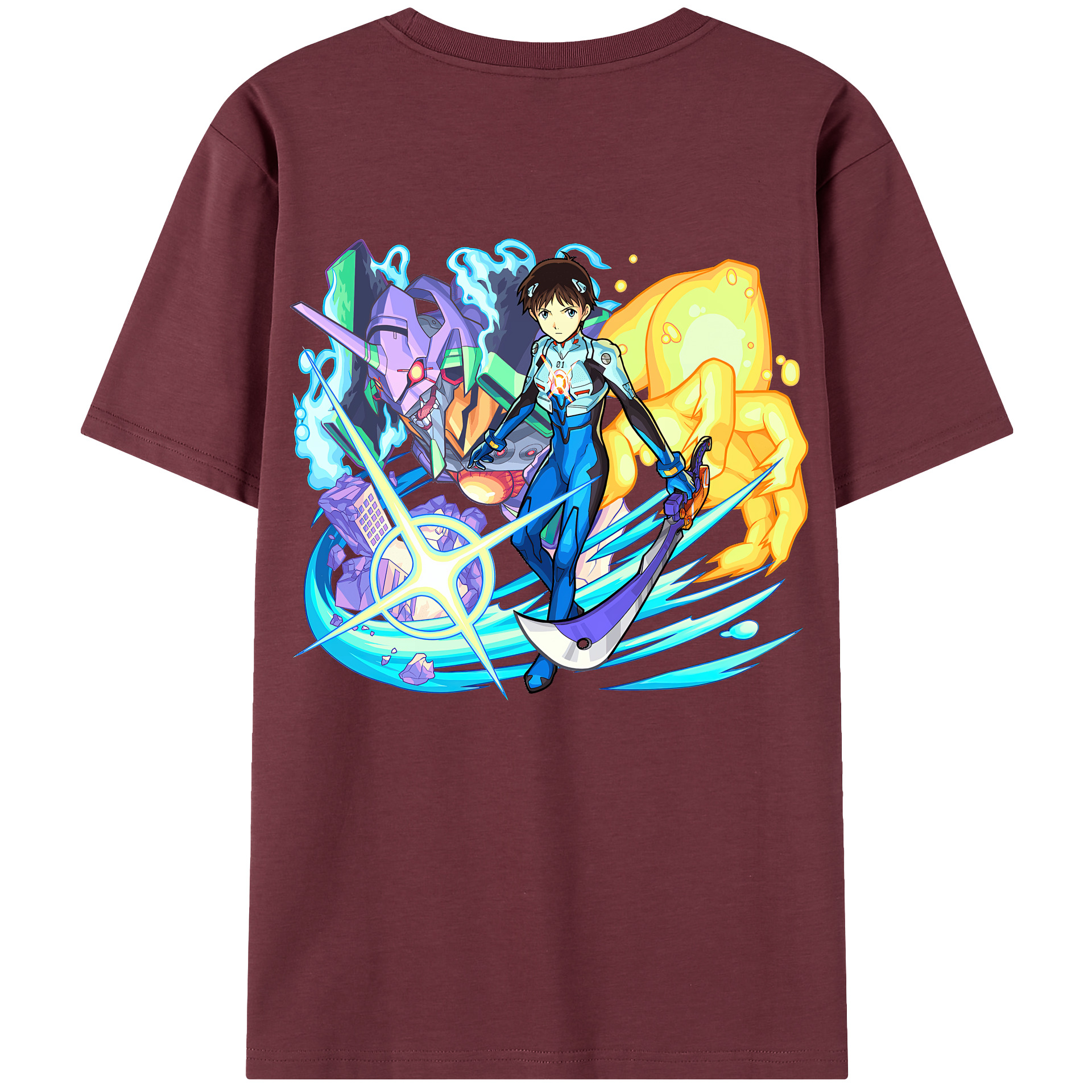 （画像用） EVA 新世紀エヴァンゲリオン 綿100％半袖Tシャツ（背面プリント）
